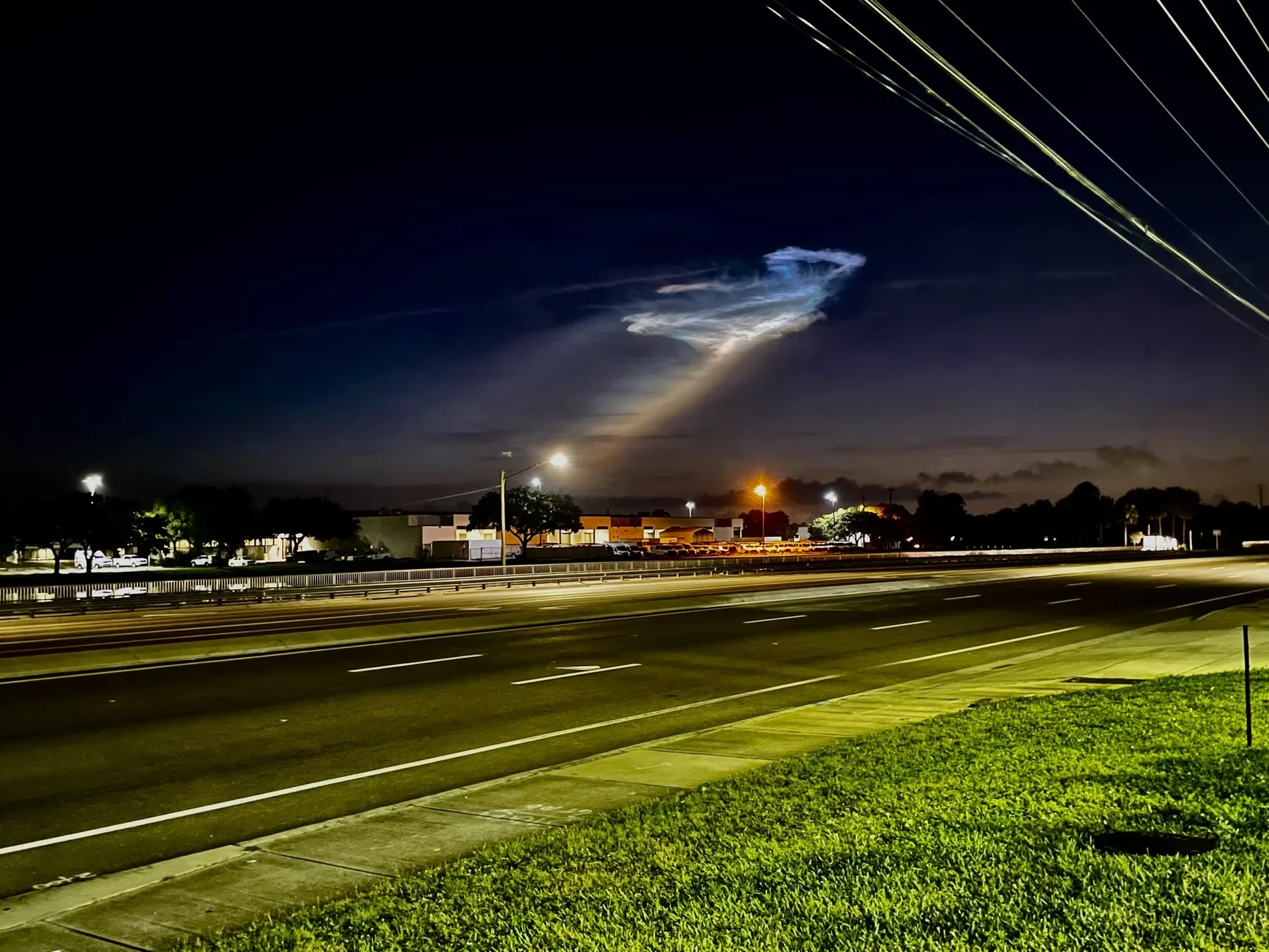 Night sky and launch